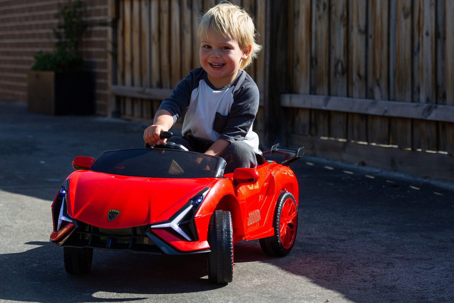 Ferrari Inspired 12V Ride-on Electric Car with Remote Control - Red