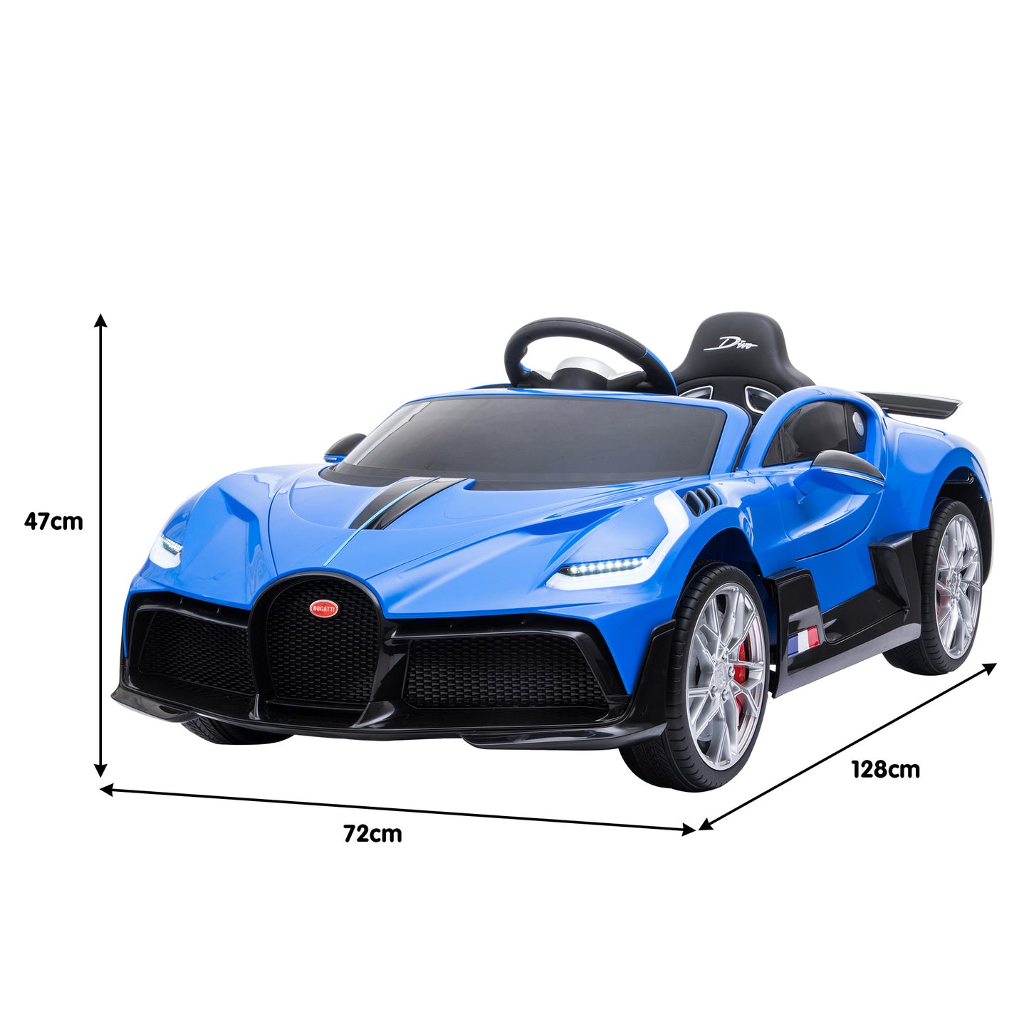 Kahuna Licensed Bugatti Divo Kids Electric Ride On Car - Blue